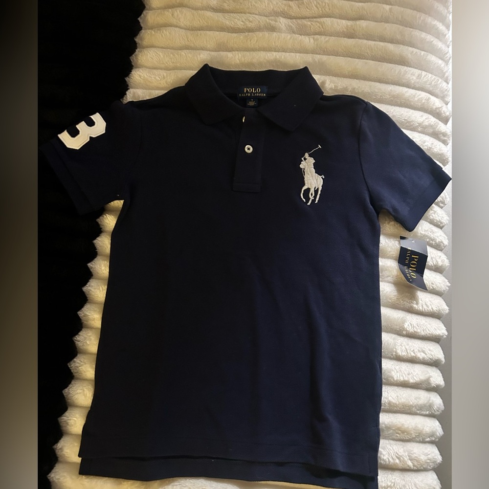Polo by Ralph Lauren Kids Dark Blue Polo with White Accents